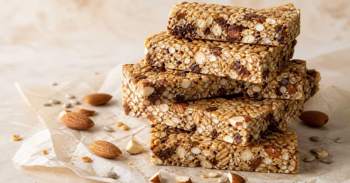 Recette barre de céréales healthy croustillant aux flocons d'avoine et riz soufflé