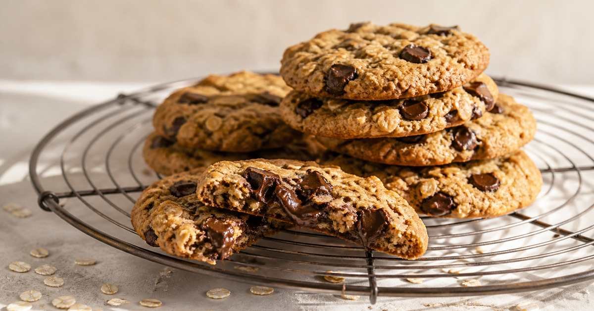 Recette cookies healthy aux flocons d'avoine et pépites de chocolat noir
