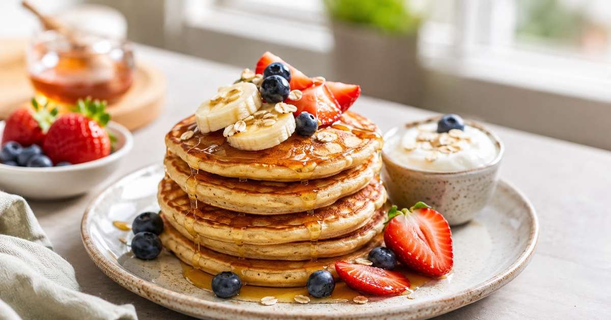 Recette pancakes healthy avec banane et flocons d'avoine